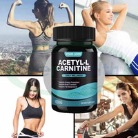 Cápsulas de Acetil L-Carnitina Halal OEM, 60 Cápsulas, Quemagrasas, Suplementos Adelgazantes, Producto Adelgazante, Píldoras de 3000 mg de Acetil L-Carnitina