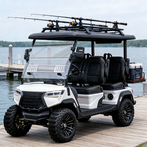 Dernier modèle de voiturette de golf électrique tout-terrain 4 places pour la pêche, le transport sur les rives de rivière et les quais, et les chemins non publics - Product Image 1