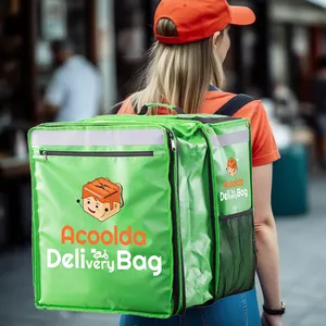 Su geçirmez gıda teslimat soğutucu çanta büyük yalıtımlı gıda teslimat çantası Pizza taşıma çantası teslimat çantası