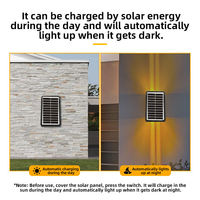 Lampe murale solaire extérieure IP65 étanche, LED RGB avec détecteur de mouvement, éclairage de terrasse moderne, spot décoratif, lampe solaire extérieure