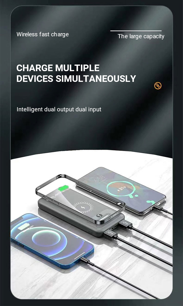 H5daf5bf9b7ca4d54959e5beb14970c6ct - Powerbank Wireless Pro 10.000mAh Sort