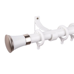 Postes de cortina de aleación de aluminio de metal blanco mate para sala de estar - Product Image 1