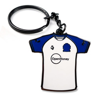 Porte-clés sport promotionnels maillot porte-clés en métal t-shirt et mousquetons