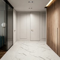 Armoire de chambre personnalisable avec porte vitrée, solutions d'organisation suspendue pour suite parentale