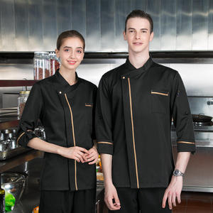 Abbigliamento <span class=keywords><strong>da</strong></span> <span class=keywords><strong>lavoro</strong></span> per <span class=keywords><strong>chef</strong></span>, giacca personalizzata in poliestere-cotone, uniforme a maniche lunghe, abbigliamento professionale per hotel, ristoranti e bar. - Product Image 1