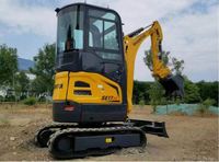 Miniexcavadora Shantui SE17SR de 1.7 Toneladas con Cola Corta, Orugas Retráctiles y Motor Kubota, Máquina Compacta Lista para Usar