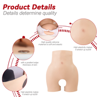 Top vente 100% plein Silicone fesses artificielles pantalon faux silicone hanches et fesses sous-vêtements Silicone fesses et coussinets de hanche