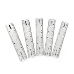 Venta al por Mayor de Reglas Transparentes de Plástico de 6 Pulgadas (15 cm) para la Escuela, el Hogar y la Oficina, Impresión de Logotipo OEM - Product Image 2