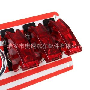Car Modification <b>Switch</b> Panel <b>12V</b> Universal Ignition Button Aluminum Alloy Engine Start Five In One Set - Product Image 4