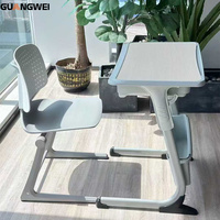Table et chaise d'école GUANGWEI, bureau réglable en hauteur, design ergonomique, mobilier moderne pour lycée