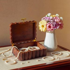 Boîte à bijoux portable en bois transparente moderne avec couvercle, vente en gros, OEM ODM, logo personnalisé, organisateur de rangement pour bibelots - Product Image 1