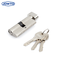 Cylindre de serrure de porte de toilette en laiton profil européen 70 mm, durable, anti-corrosion, pour hôtel, bureau et salle de bain domestique