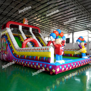 야외 재미 공룡 어린이 풍선 슬라이드 경비원 자이언트 건조 슬라이드 놀이터 판매 - Product Image 4