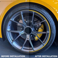 Nouvelle protection souple en nylon pour jante de roue, anneau anti-rayures, protection de bord, style sport, garniture universelle pour jantes de voiture, pièces de modification