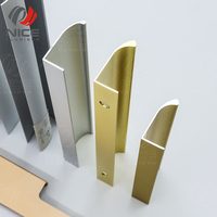 Profil d'angle en L moderne en aluminium pour tiroirs de cuisine et commodes - Vente en gros usine