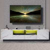 Meuble TV moderne, centre de divertissement, console de rangement spacieuse, meuble multimédia pour salon, chambre, hôtel, personnalisable
