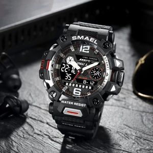 นาฬิกาผู้ชายแฟชั่นนาฬิกาสปอร์ตกันน้ำส่องสว่าง LED นาฬิกาดิจิตอลจอแสดงผลคู่นาฬิกาควอทซ์แบบแอนะล็อกนาฬิกาดิจิตอล - Product Image 2