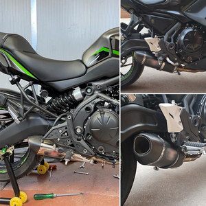 Silenciador de tubo de <span class=keywords><strong>Escape</strong></span> para motocicleta, accesorios de 51mm para <span class=keywords><strong>ER6N</strong></span> - Product Image 3