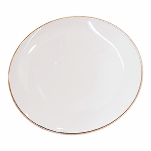 Plaque plate en porcelaine ACTIVE RING LINE, DIAM. 28CM, BLANC - Product Image 1