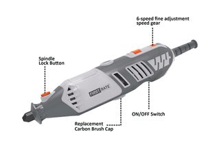 Juego de amoladora eléctrica de 230V, kit de herramientas rotativas eléctricas de 8000-33000rpm para pulir y pulir - Product Image 2