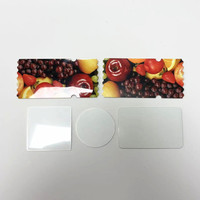 Magnets de réfrigérateur vierges en résine synthétique, style créatif et culturel, à transfert thermique, avec feuilles de film de sublimation
