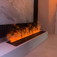 Cheminées électriques à vapeur 3D RVB 1800MM Insérer des cheminées à vapeur d'eau haut de gamme pour la maison et l'hôtel Installation métallique intégrée