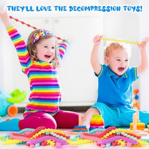Khủng Long cảm giác mì dây Thần Tài đồ chơi co giãn kết cấu nhựa chuỗi cho trẻ em người lớn căng thẳng cứu trợ thả stuffers - Product Image 4