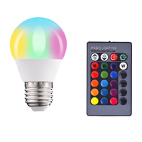 Changement de couleur RVB avec télécommande A50 A60 A70 A80 E26 E27 Base Multi Color LED RGBW Ampoule