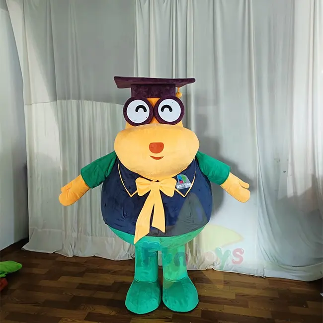 Funtoys offre spéciale mascotte de personnage de dessin animé professionnel en peluche personnalisé gros chien costumes de docteur pour grand événement promotion commerciale