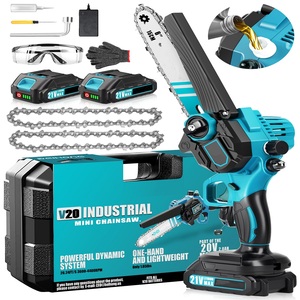 Motosierra Portátil de 21V, Grado Industrial, 550W, Mini, a Batería, Barra de 6 Pulgadas para Podar Ramas de Árboles y Cortar Madera CS02 Por - Product Image 1