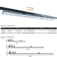 RONSE Projecteurs sur rail modernes LED Linéaires 30W Profil en aluminium avec lentille et diffuseur