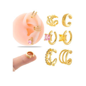 1PC <span class=keywords><strong>Faux</strong></span> <span class=keywords><strong>Piercing</strong></span> <span class=keywords><strong>Oreille</strong></span> Clip Carré Zircon Boucles d'Oreilles en Forme de U Poignets Anneau <span class=keywords><strong>Cartilage</strong></span> Conque <span class=keywords><strong>Faux</strong></span> Bijoux Pour Femmes - Product Image 1