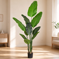 Faux bananier du voyageur artificiel en pot, plante verte bionique pour la décoration intérieure du salon et de la maison