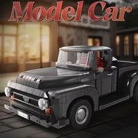 EIKEE Y26013 Nouveau MOC Rétro 1953 F100 Camion Modèle de Voiture Kits de Briques Ornement de Bureau Cadeaux pour Adultes 1406 Pièces Ensembles de Blocs de Construction