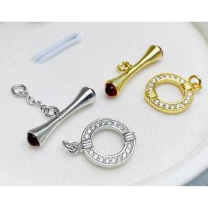 Hebilla de Pulsera de Plata de Ley S925 con Perlas, Accesorios para Manualidades con Cuentas Redondas de 5-10 mm, Fornituras y Componentes para Joyería - Product Image 5