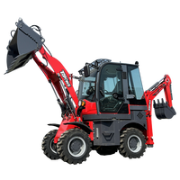 Beban ekskavator Backhoe Mini 1000kg muatan Backhoe depan kecil mesin Euro5 muatan roda hidrolik