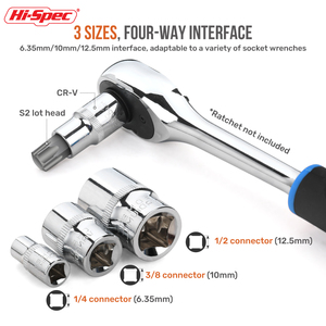 Hi-Spec Chuyên Nghiệp Tay Công Cụ Thiết Lập 1/2 1/4 3/8 Ổ Đĩa Hình Lục Giác Ổ Cắm Ratchet Thiết Lập Với Trường Hợp Khó Khăn OEM Tùy Chỉnh - Product Image 4