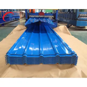 Contour plate metal roof color steel wave sheet corrugated prepainted steel sheet for Construction site fence