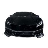 Nouveau pour Huracan LP610/LP580 : Angle de pare-chocs avant en fibre de carbone avec échappement et clips