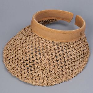 Summer New Arrival Women Outdoor Paper Straw Visor <b>Hat</b> Fashion Trendy Hollow Out Sunshade Breathable Empty Top Visor Sun <b>Hat</b> - Product Image 2