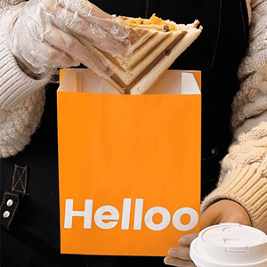 Sacs en papier kraft écologiques et recyclables personnalisés, de qualité alimentaire, résistants à l'huile, pour sandwichs, biscuits, hamburgers, avec logo personnalisé - Product Image 6