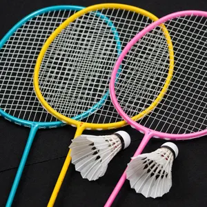 Professionelles 6U ausgewogenes Badminton-Rakett mit PU-Griff Vollkarbon-Design Vollkarbonfaser Graphitfaser Ultraleichtkarbon