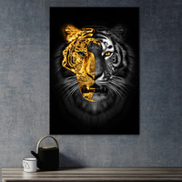 Salon lion peinture murale Wall Art animal peinture décorative