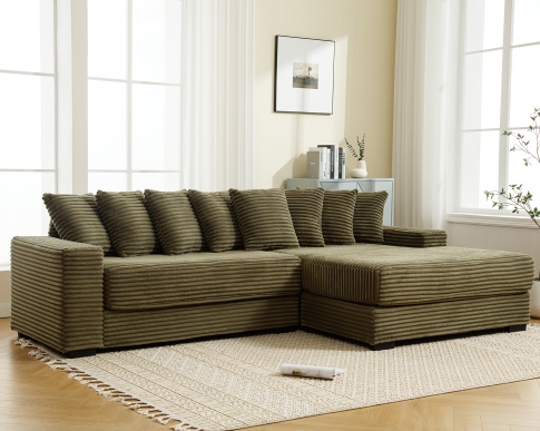 Green + Wood + 3 Seat + Modern