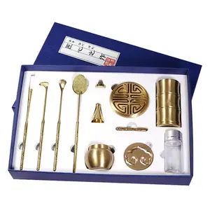 Neuankömmlinge 11 Stück Gold Kupfer Werkzeuge Weihrauch Kit Set für Dekor