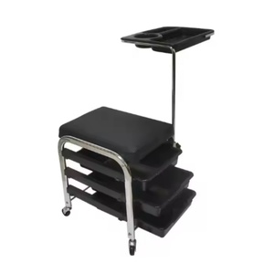 Modern Pedicure Stool Chair Rolling Storage Tray Cart Fashion Leather <b>Salon</b> <b>Furniture</b> Hair <b>Salon</b> Manicure Station Living Room - Product Image 4