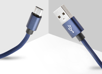 Kabel Data Mikro Android V8 Pengisi Daya Cepat, Kabel Data Mikro Android, Pengisian Daya Usb Kain Tenun Kepang 1M