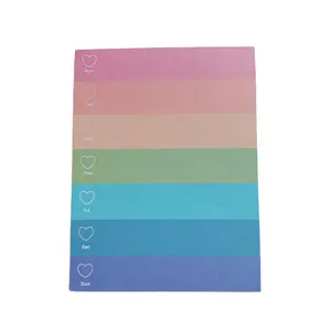 Rainbow Colorful Custom Memo Pad Block for Daily Planner Notepad to-do List