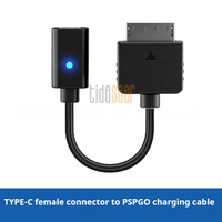 Câble de charge Tideseer Type-C femelle vers PSPGO - Matériau PVC, design pratique, noir, 10 cm