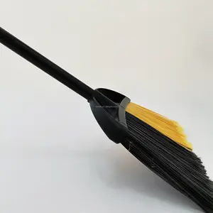Outdoor Indoor Broom For Sweeping 48 Inch Long Handle Angle Broom Heavy Duty Perfect For Garage Kitchen Office Courtyard Clean